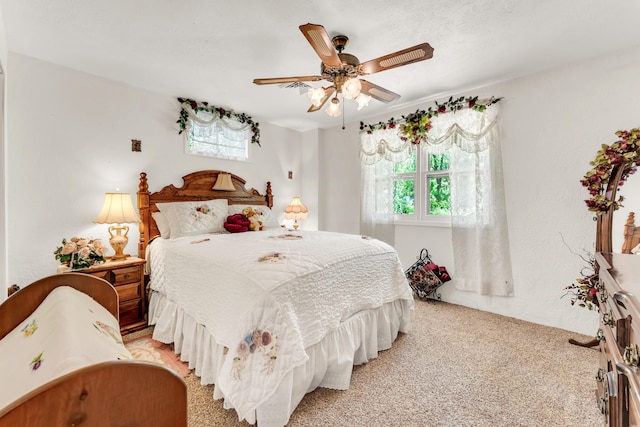 3152 Two Rivers Rd, Highlandville, MO 65669 - bedroom featuring light colored carpet and ceiling fan