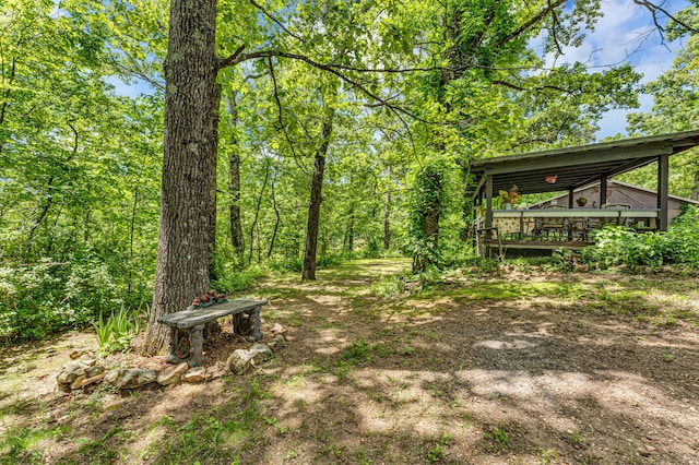 3152 Two Rivers Rd, Highlandville, MO 65669 - view of yard with a wooden deck