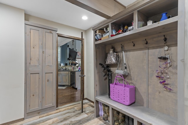 45 Stone Ridge Ct, Strafford, MO 65757 - mudroom with light wood-style flooring and recessed lighting