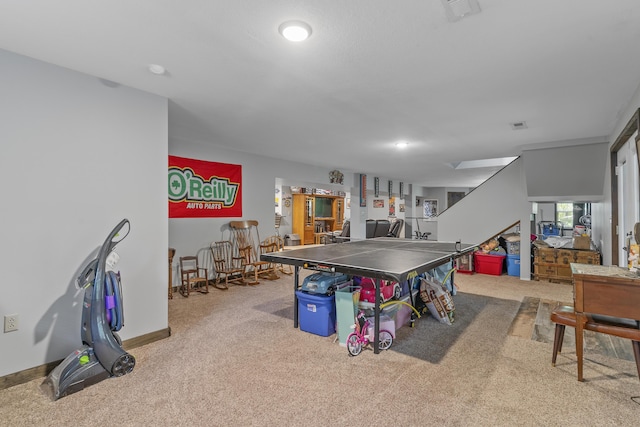 45 Stone Ridge Ct, Strafford, MO 65757 - rec room featuring carpet flooring, baseboards, and recessed lighting