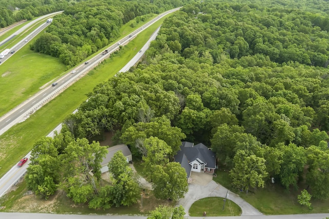 45 Stone Ridge Ct, Strafford, MO 65757 - aerial view of a highway and a heavily wooded area
