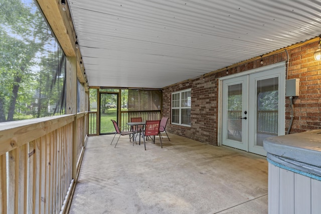 45 Stone Ridge Ct, Strafford, MO 65757 - sunroom / solarium featuring french doors and outdoor dining space