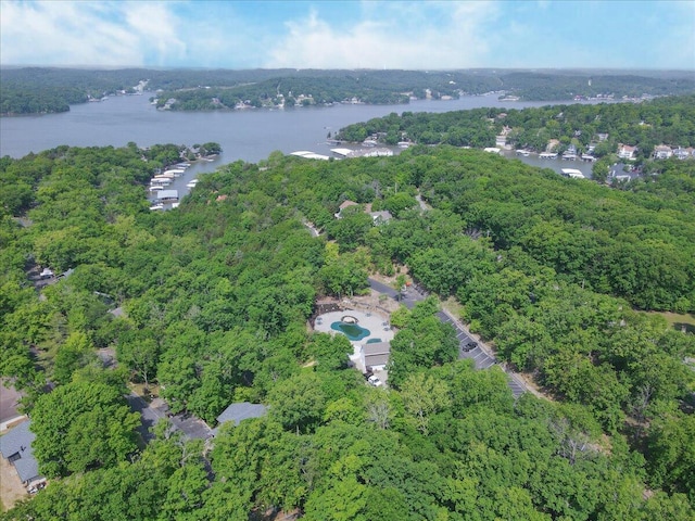 91 Moongate Dr, Osage Beach, MO 65065 - bird's eye view of a forest and a large body of water