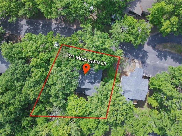 91 Moongate Dr, Osage Beach, MO 65065 - aerial view of property and surrounding area with property parcel outlined