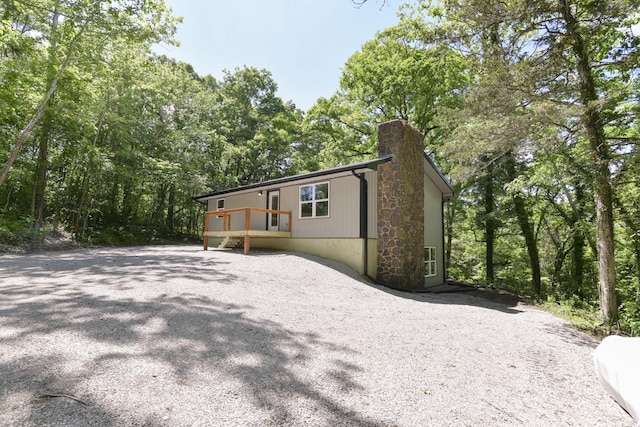 25173 Farm Rd Unit 1266, Shell Knob, MO 65747 - view of front of property with a chimney and stone siding