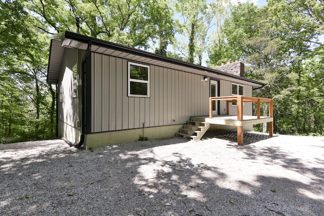 25173 Farm Rd Unit 1266, Shell Knob, MO 65747 - view of front of property with a chimney and a wooden deck