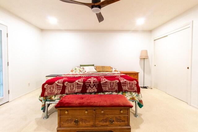 5312 S Hawthorne Dr, Springfield, MO 65804 - carpeted bedroom with a ceiling fan