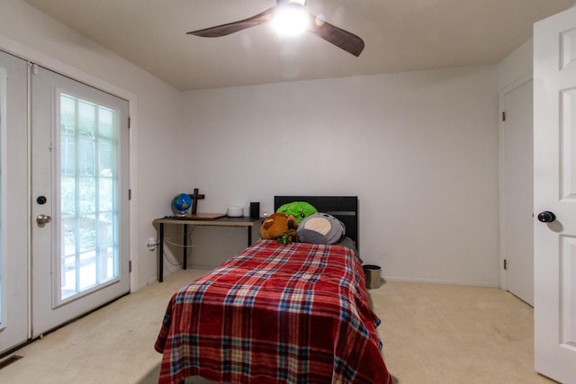 5312 S Hawthorne Dr, Springfield, MO 65804 - carpeted bedroom featuring a ceiling fan