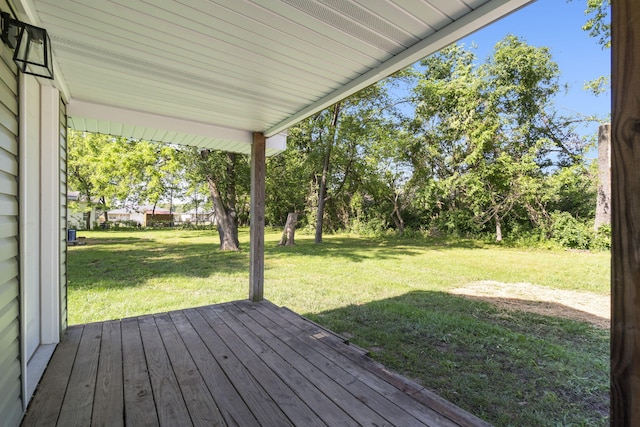 1827 N Tyler Ave, Springfield, MO 65802 - wooden deck with a yard