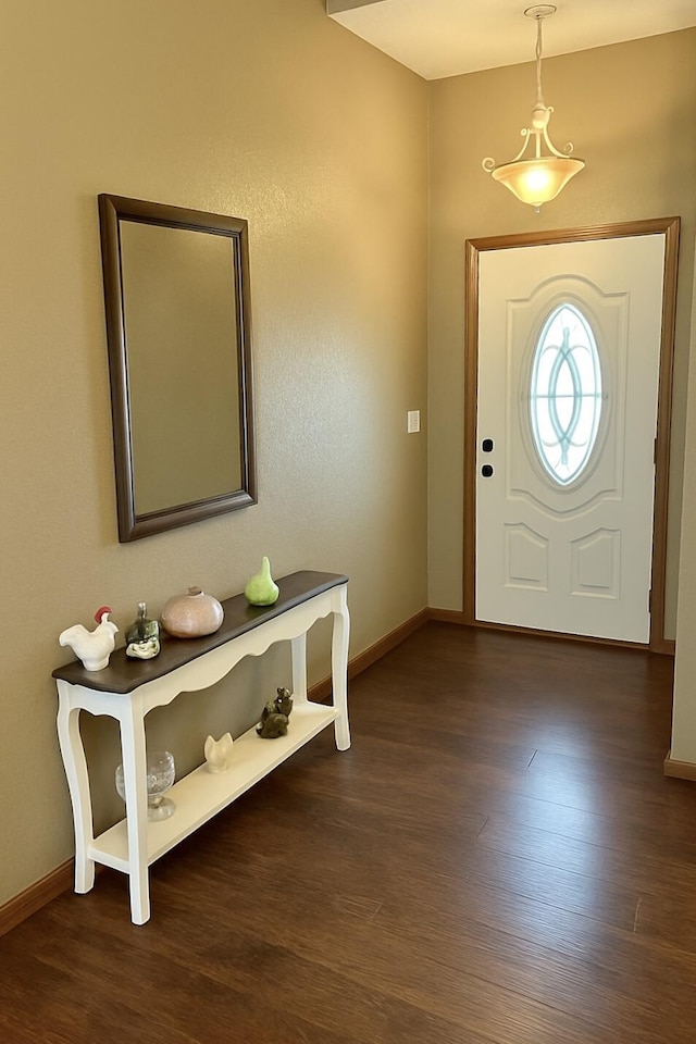1810 Meadows Dr, Neosho, MO 64850 - foyer with baseboards and wood finished floors