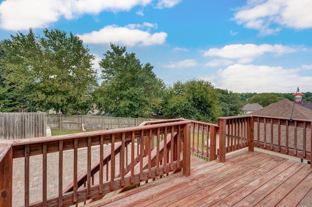2019 N Preakness Dr, Nixa, MO 65714 - wooden terrace featuring a fenced backyard