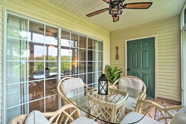 120 Spring Creek Ct Unit 12, Branson, MO 65616 - sunroom / solarium featuring a ceiling fan