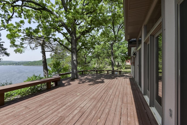 1605 Hideaway Rd, Galena, MO 65656 - wooden deck with a water view