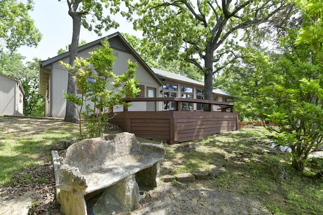 1605 Hideaway Rd, Galena, MO 65656 - back of house with a deck