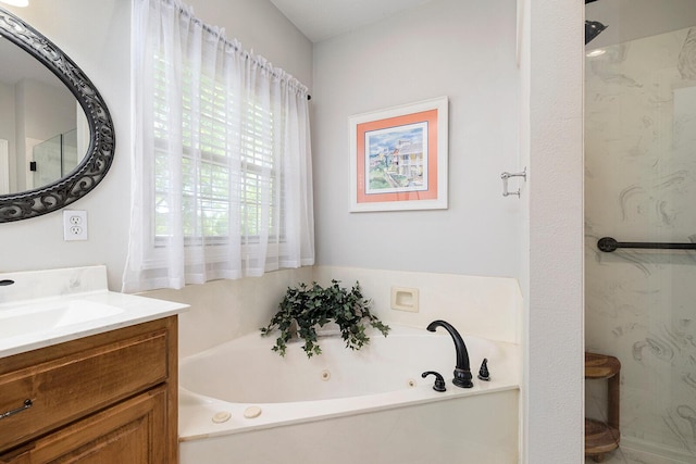 2310 Lakeside Ct, Ozark, MO 65721 - bathroom with vanity, a tub with jets, and a shower