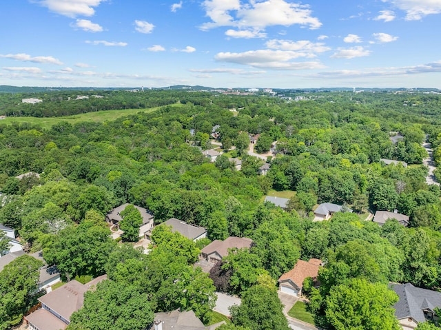 261 Country Bluff Dr, Branson, MO 65616 - aerial view of residential area featuring a heavily wooded area