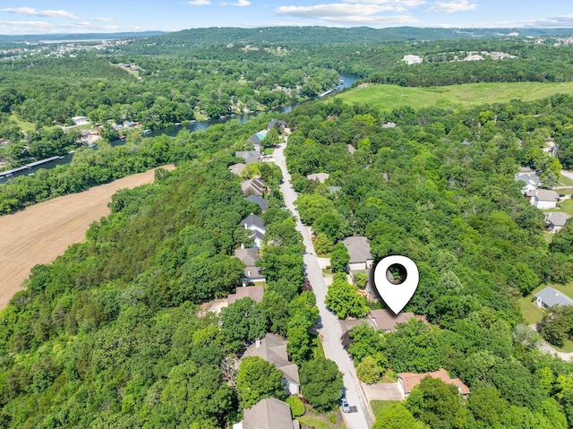 261 Country Bluff Dr, Branson, MO 65616 - aerial view of a forest and a large body of water