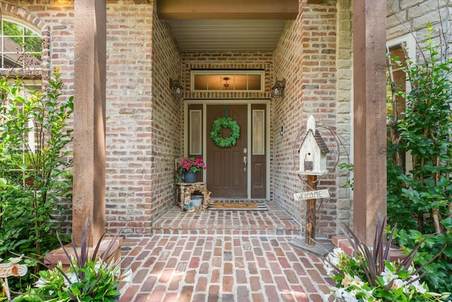 261 Country Bluff Dr, Branson, MO 65616 - doorway to property with brick siding