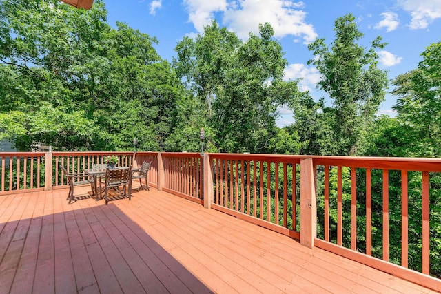 261 Country Bluff Dr, Branson, MO 65616 - wooden terrace with outdoor dining area