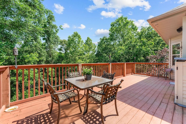 261 Country Bluff Dr, Branson, MO 65616 - wooden deck featuring outdoor dining space