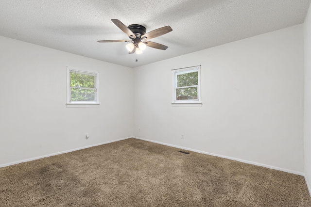 127 Wilson Way, Marshfield, MO 65706 - unfurnished room with plenty of natural light, carpet floors, a ceiling fan, a textured ceiling, and baseboards