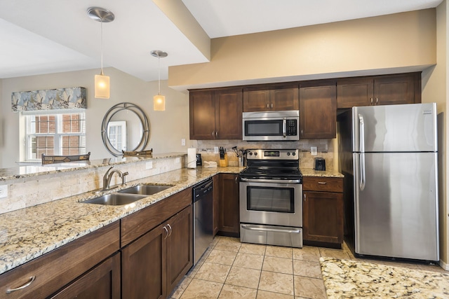 2800 Green Mountain Dr Unit 231, Branson, MO 65616 - kitchen with stainless steel appliances, a sink, tasteful backsplash, and light stone counters