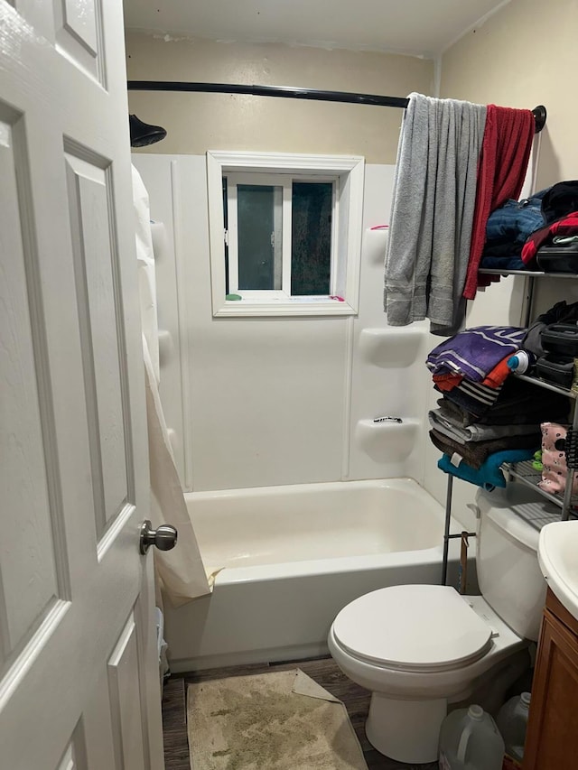 1832 County Road 2030, Mountain View, MO 65548 - bathroom featuring vanity, toilet, and shower / bathtub combination