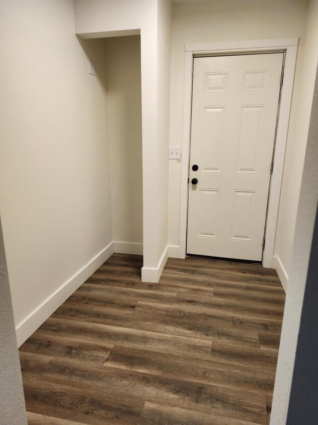 313 N Mill St, Marshfield, MO 65706 - entryway with dark wood finished floors and baseboards