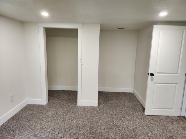 313 N Mill St, Marshfield, MO 65706 - below grade area with carpet, recessed lighting, and baseboards