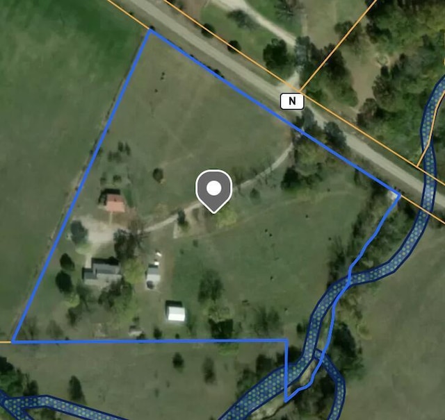 8495 Hwy N, Mountain Grove, MO 65711 - aerial view of property's location with property boundaries highlighted