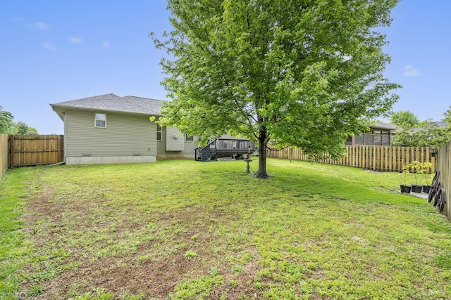 734 N Allison St, Nixa, MO 65714 - view of yard featuring a wooden deck