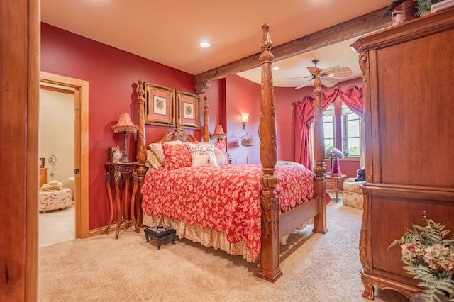 2172 E Farm Road 48, Springfield, MO 65803 - carpeted bedroom featuring beamed ceiling and recessed lighting