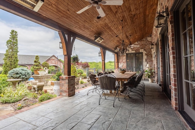 2172 E Farm Road 48, Springfield, MO 65803 - view of patio with outdoor dining area and a ceiling fan