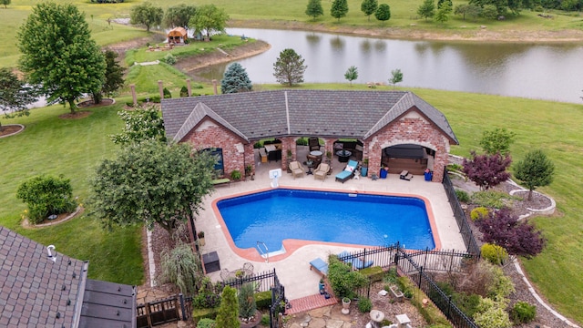 2172 E Farm Road 48, Springfield, MO 65803 - view of pool with a patio area and a water view