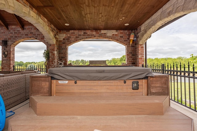 2172 E Farm Road 48, Springfield, MO 65803 - view of patio / terrace featuring a hot tub