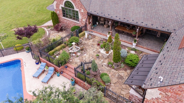 2172 E Farm Road 48, Springfield, MO 65803 - aerial view of property and surrounding area featuring a pool area