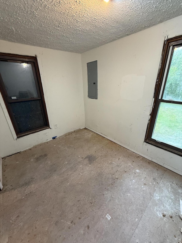 911 W Locust St, Springfield, MO 65803 - unfurnished room featuring electric panel and a textured ceiling