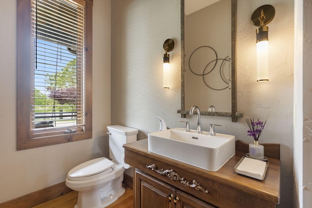 1007 Headwaters Dr, Marshfield, MO 65706 - bathroom with toilet, wood finished floors, and vanity