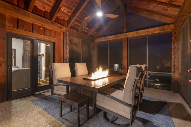 1007 Headwaters Dr, Marshfield, MO 65706 - dining space featuring wooden walls and wooden ceiling