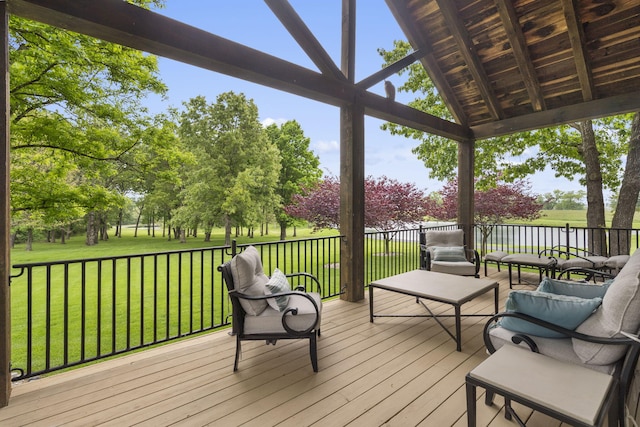 1007 Headwaters Dr, Marshfield, MO 65706 - wooden deck with a lawn