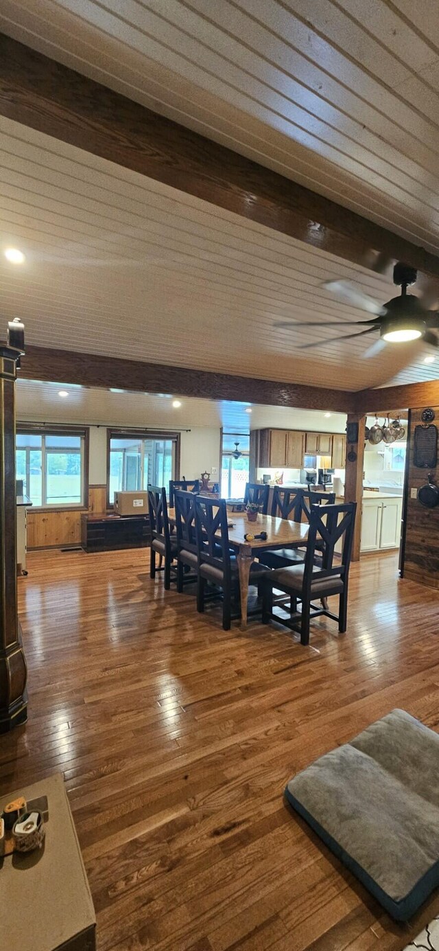 182 Cathy St, Branson, MO 65616 - dining area featuring ceiling fan and wood finished floors
