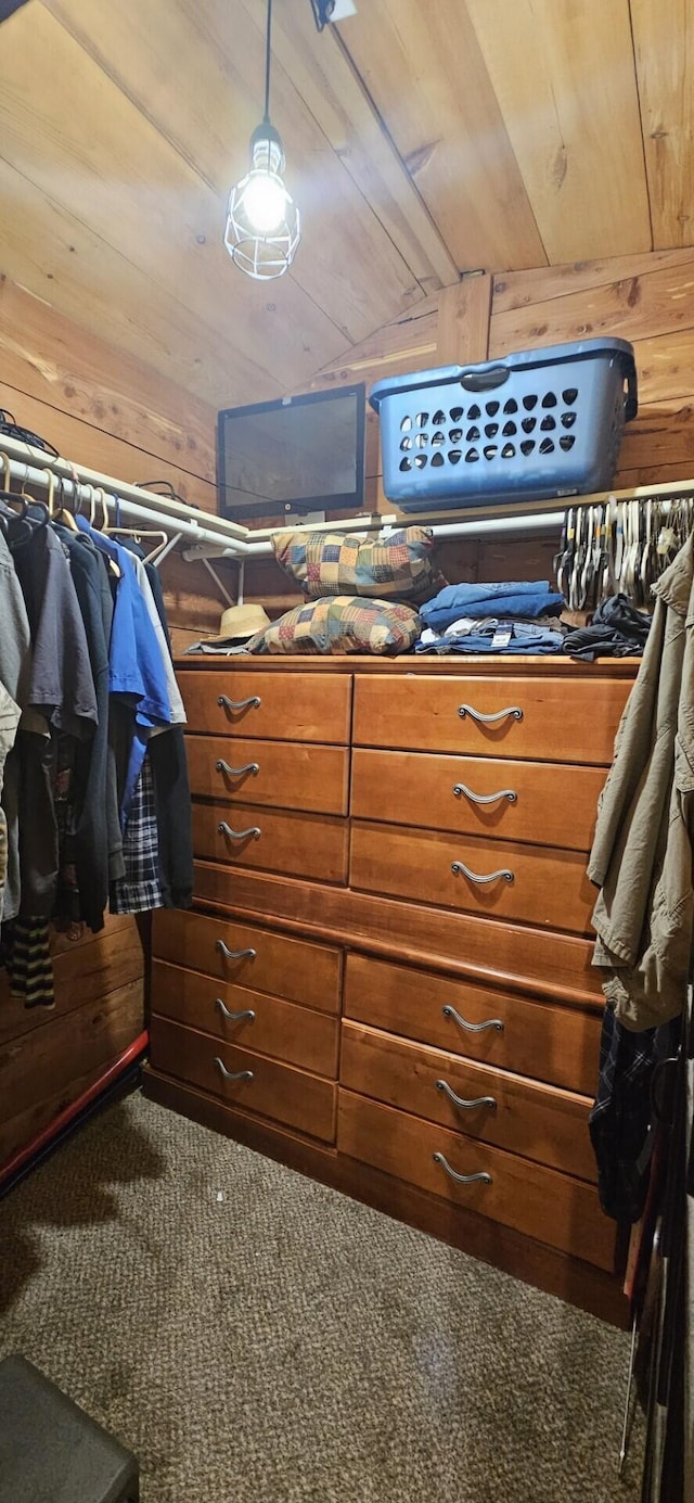 182 Cathy St, Branson, MO 65616 - walk in closet with carpet and vaulted ceiling