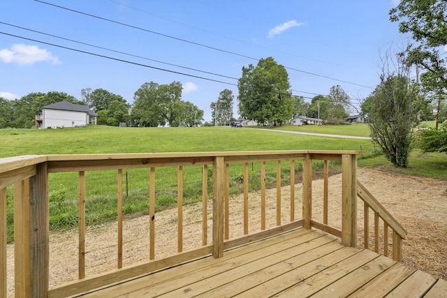 806 Iris Ave, Crane, MO 65633 - deck featuring a lawn