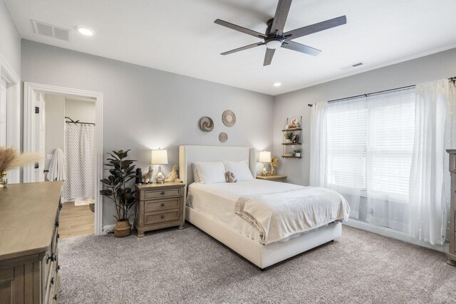 4936 S Butterfield Pl, Brookline, MO 65619 - carpeted bedroom featuring a ceiling fan and recessed lighting
