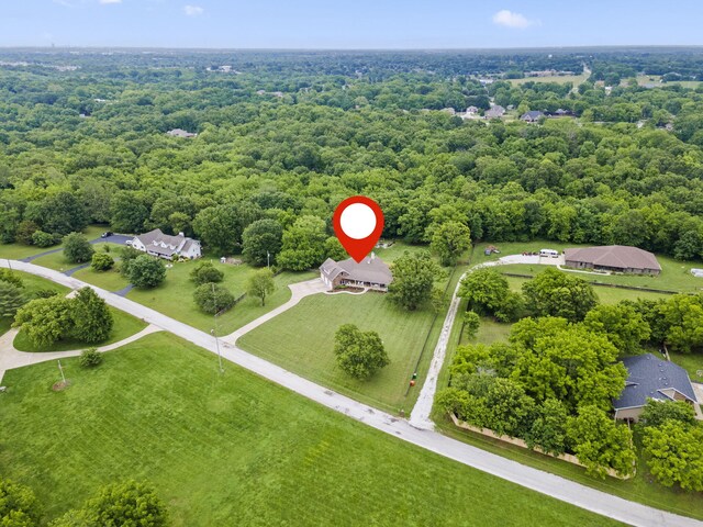4936 S Butterfield Pl, Brookline, MO 65619 - aerial view of a heavily wooded area