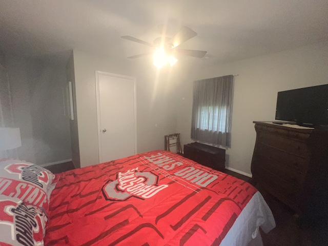 608 N Chapman St, Anderson, MO 64831 - bedroom featuring a ceiling fan and baseboards