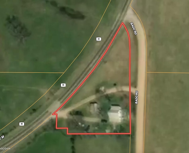 5596 Bado Rd, Cabool, MO 65689 - aerial overview of property's location featuring property boundaries highlighted