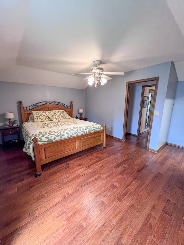21650 Kings Loop, Hermitage, MO 65668 - bedroom with light wood-type flooring, ceiling fan, and baseboards