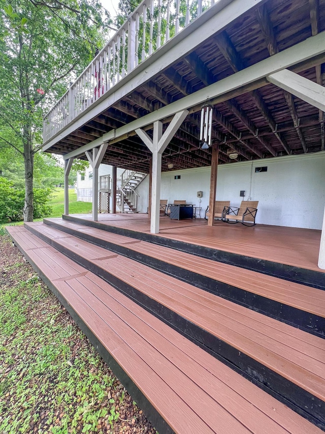 21650 Kings Loop, Hermitage, MO 65668 - deck with stairway