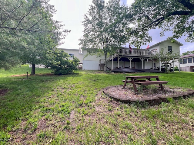 21650 Kings Loop, Hermitage, MO 65668 - view of green lawn with a deck